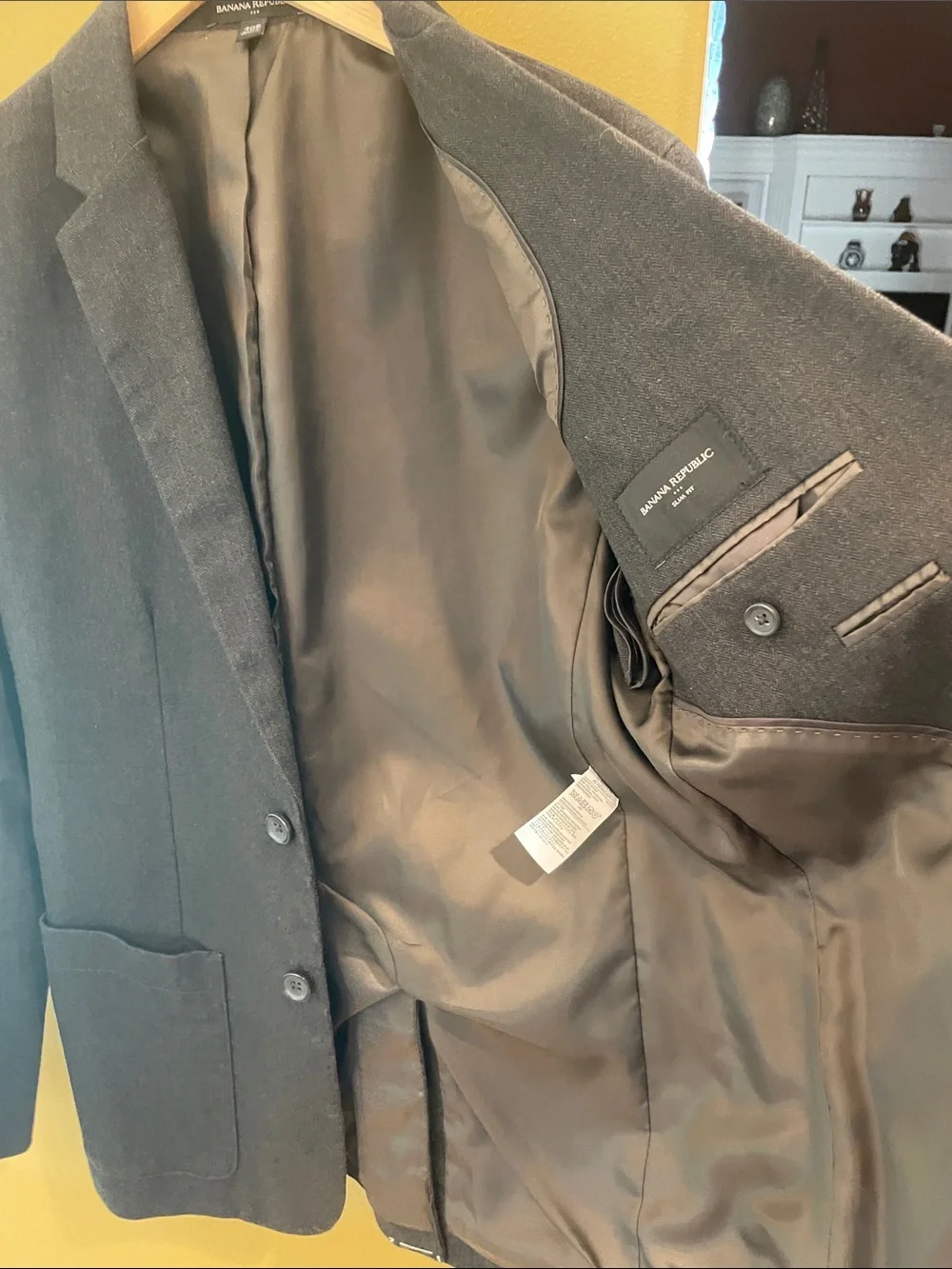 NWOT Banana Republic Men's Dark Charcoal Gray Blazer